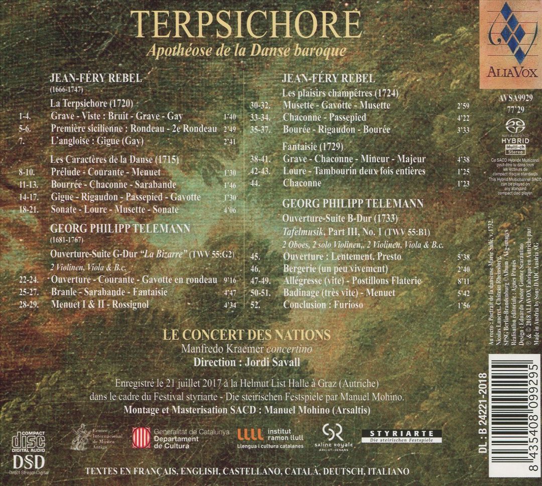 Terpsichore: Apothéose de la Danse baroque - J-F. Rebel & G.Ph. Telemann cover art