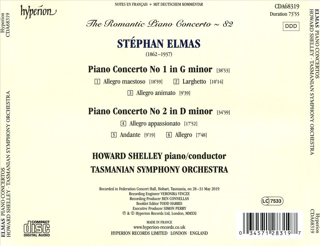 Romantic Piano Concerto, Vol. 82: Elmas cover art