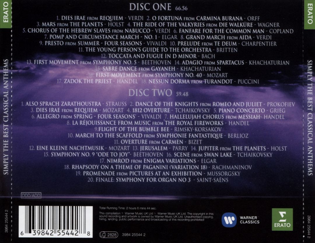 Simply the Best Classical Anthems cover art