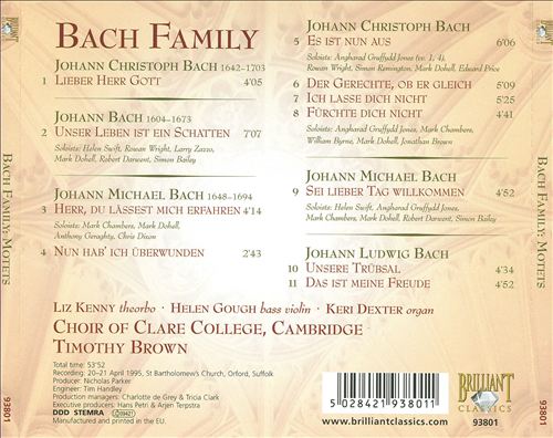 Bach Family Motets cover art