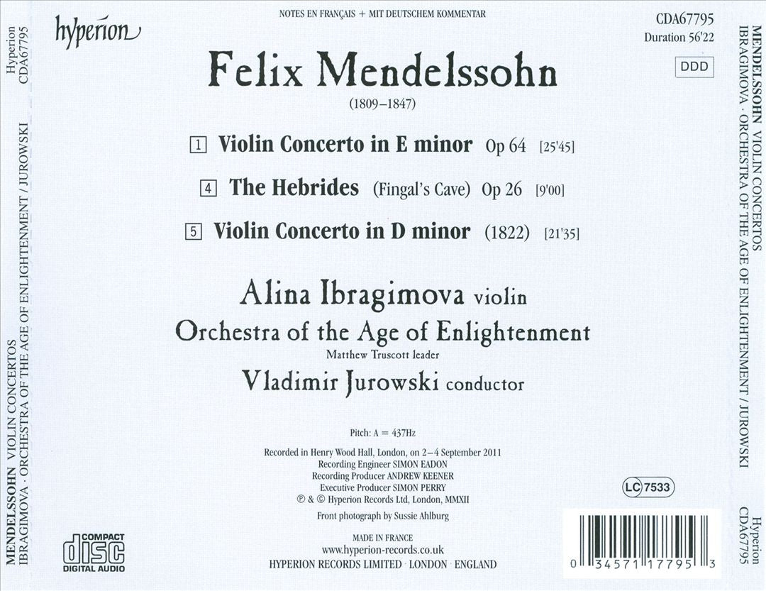 Mendelssohn: Violin Concertos cover art
