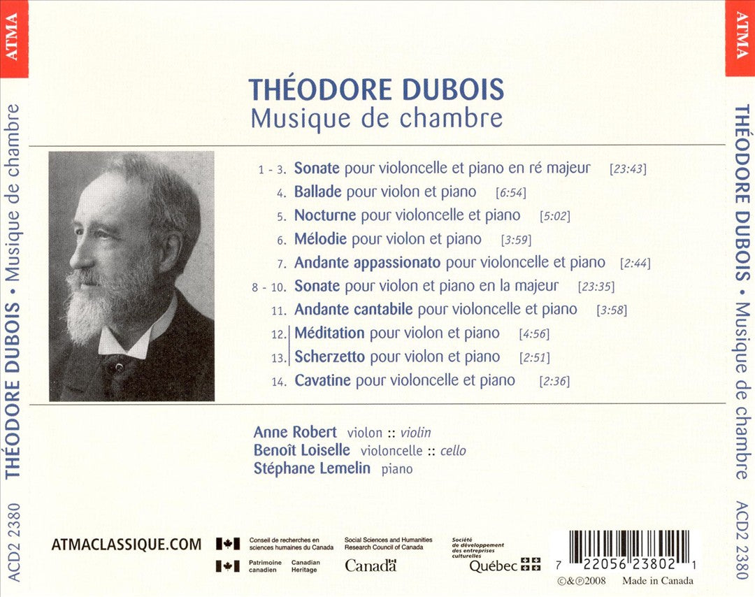 Théodore Dubois: Musique de Chambre cover art