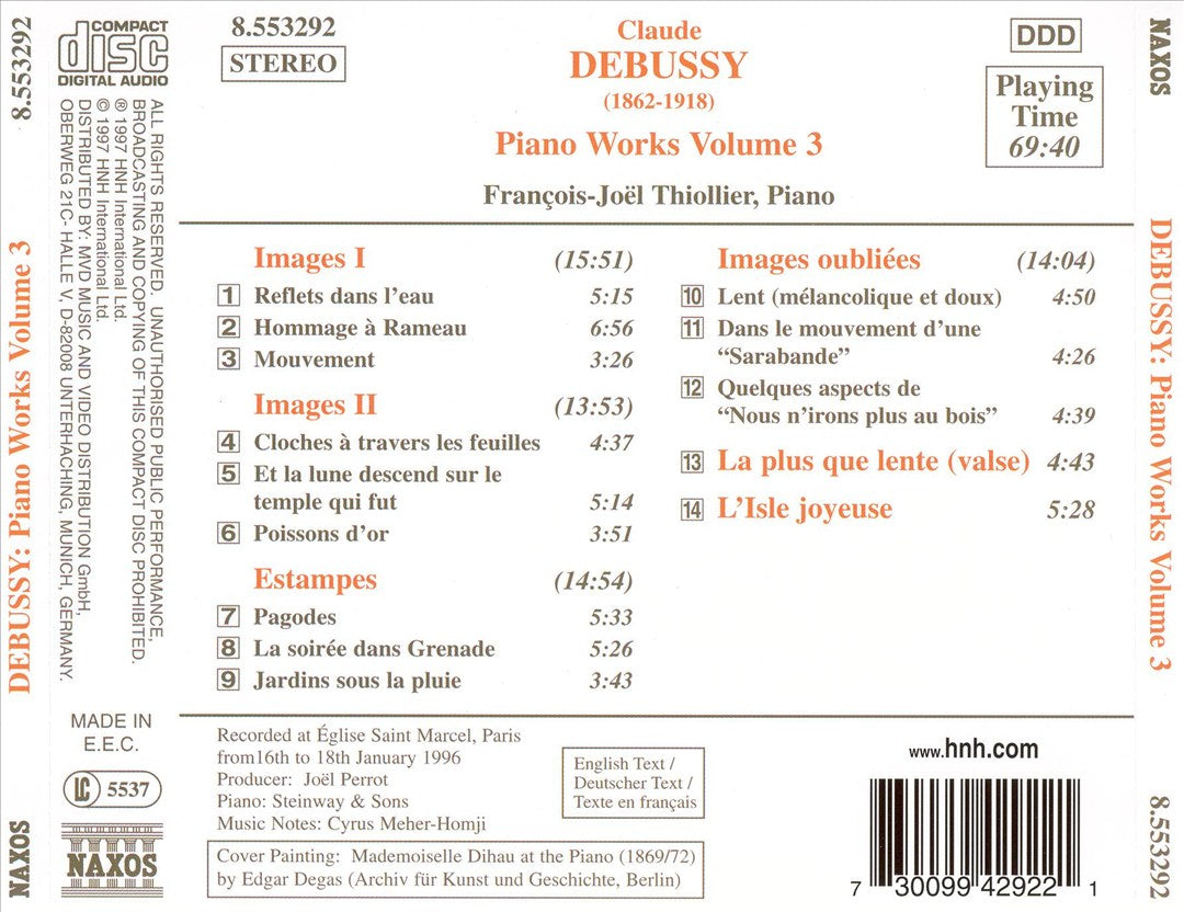 Debussy: Piano Works, Vol. 3 cover art