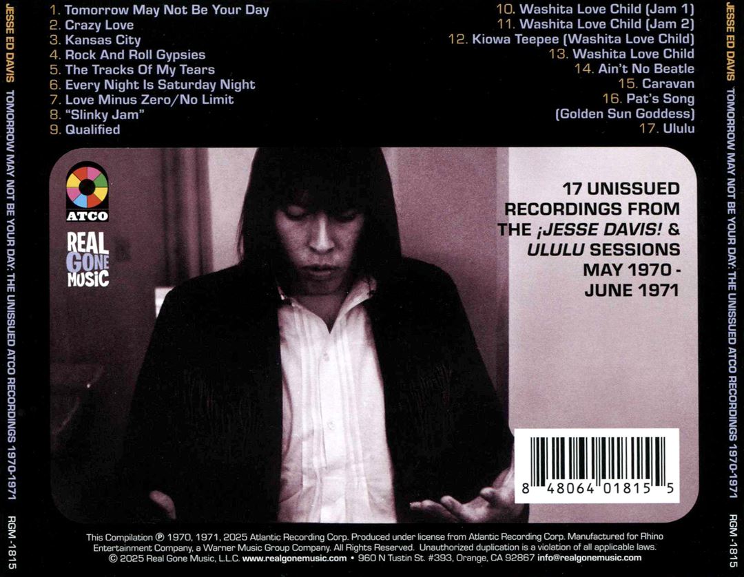 Tomorrow May Not Be Your Day: The Unissued Atco Recordings 1970-1971 cover art