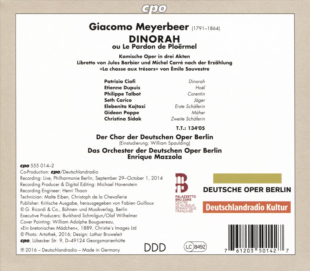Meyerbeer: Dinorah cover art