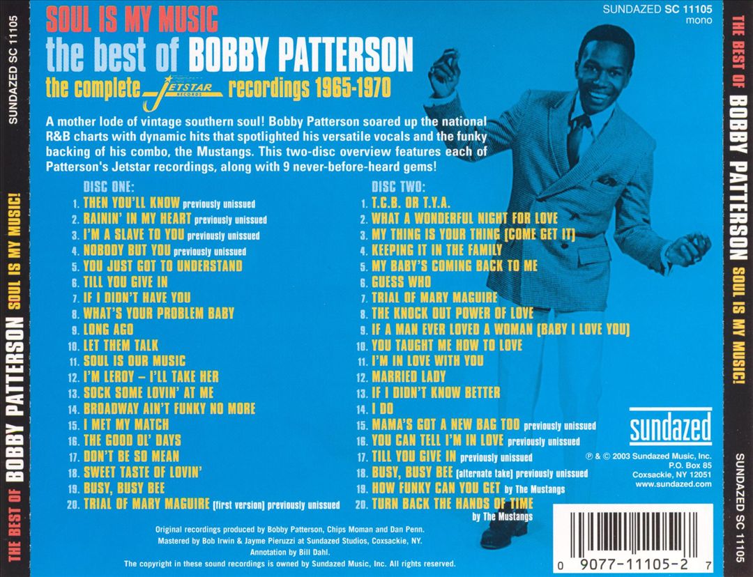 Soul Is My Music: The Best of Bobby Patterson cover art