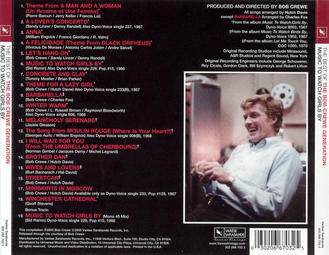 Best of the Bob Crewe Generation: Music to Watch Girls By cover art
