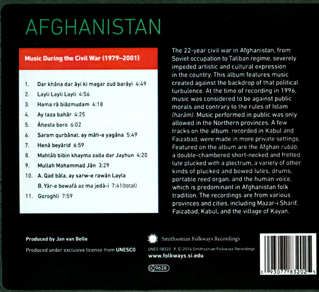 Afghanistan: Music During The Civil War (1979-2001) cover art