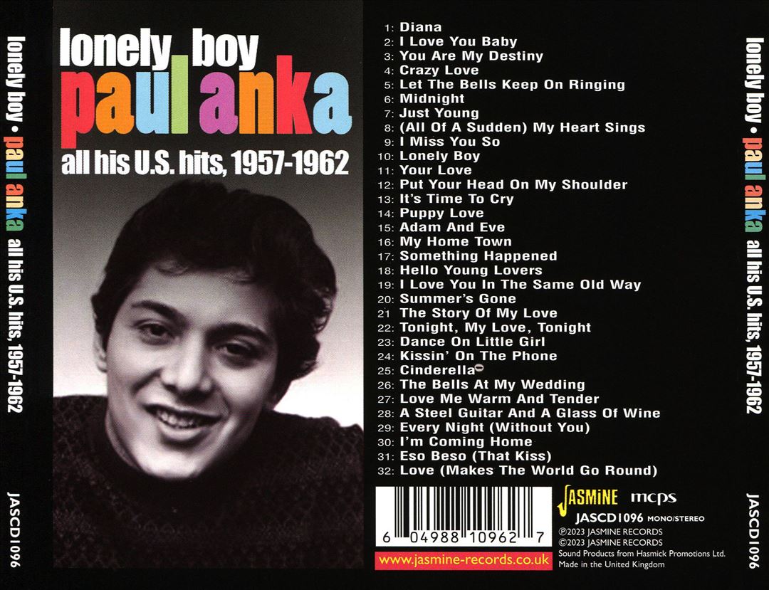Lonely Boy: All His U.S. Hits 1957-1962 cover art