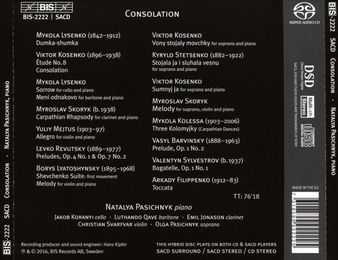 Consolation: Forgotten Treasures of the Ukranian Soul cover art