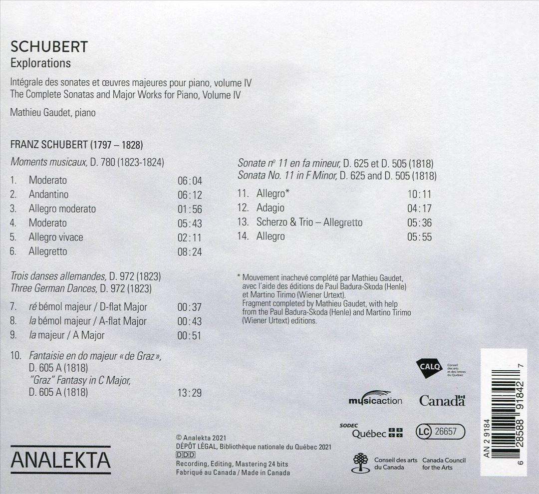 Schubert: Explorations cover art