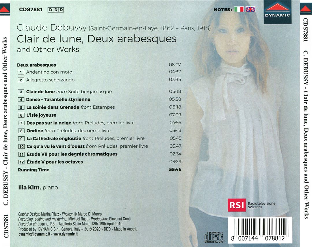 Debussy: Clair de lune, Deux arabesques and Other Works cover art