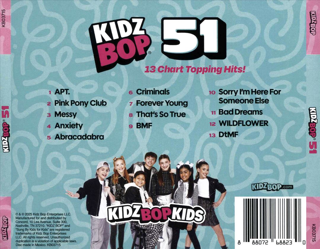 KIDZ BOP 51 cover art