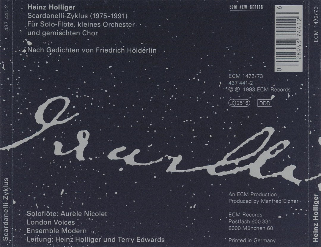 Heinz Holliger: Scardanelli-Zyklus cover art