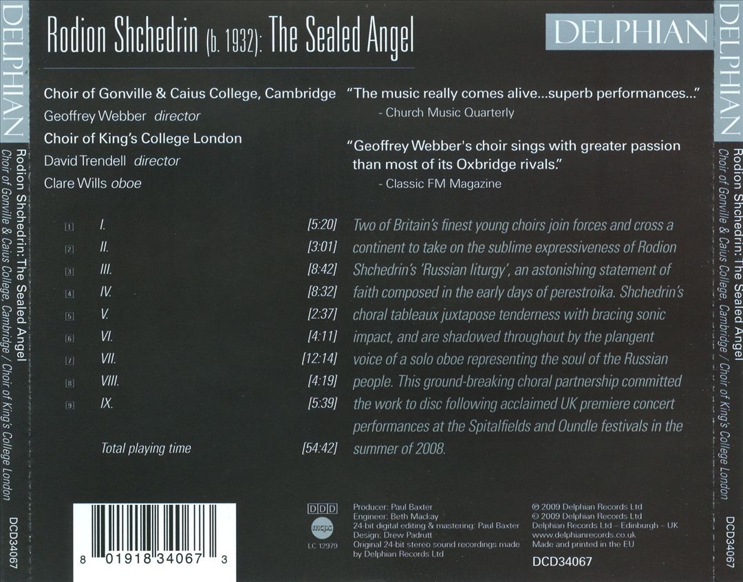 Rodion Shchedrin: The Sealed Angel cover art
