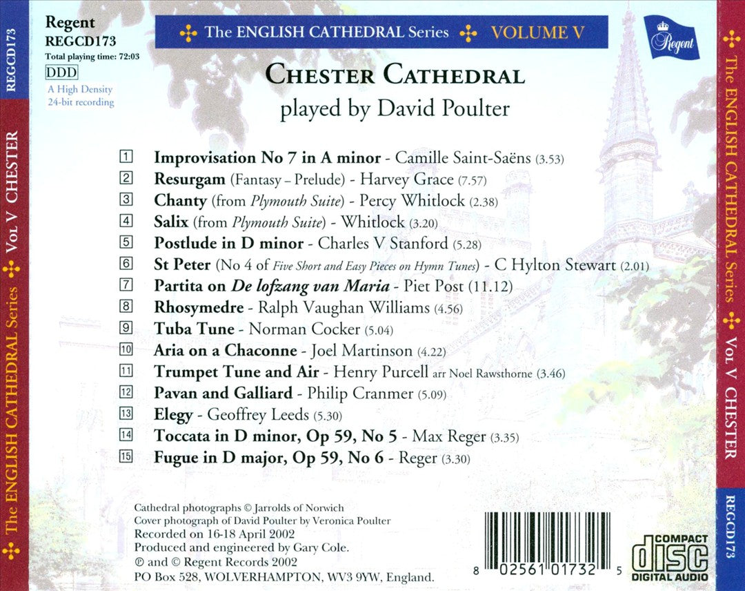 David Poulter plays Organ Music from Chester cover art