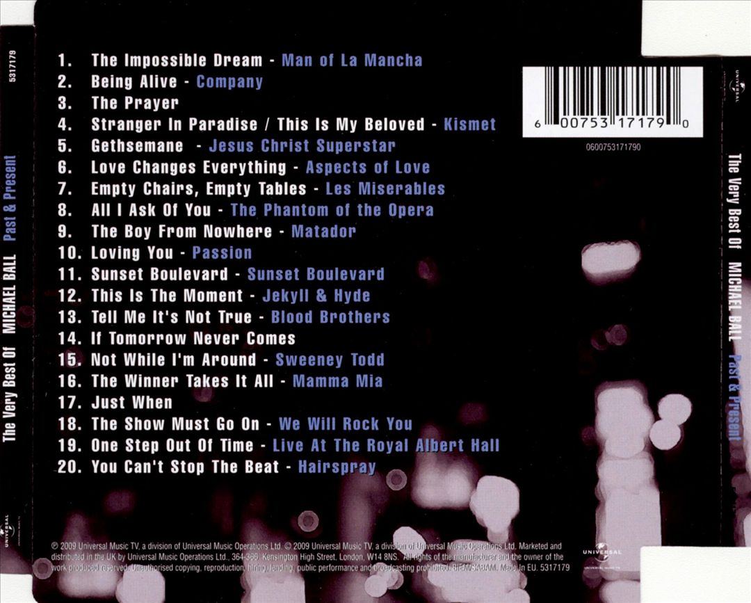 Very Best of Michael Ball: Past & Present cover art