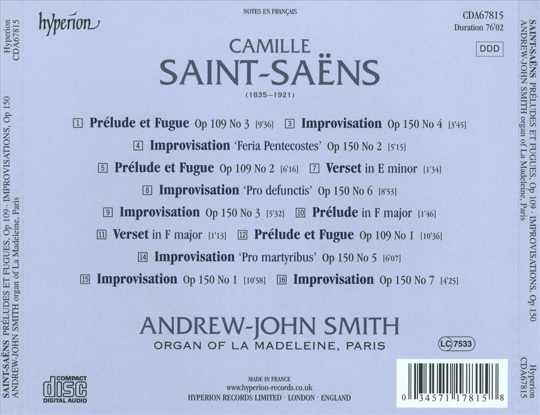Saint-Saëns: Organ Music, Vol. 2 cover art