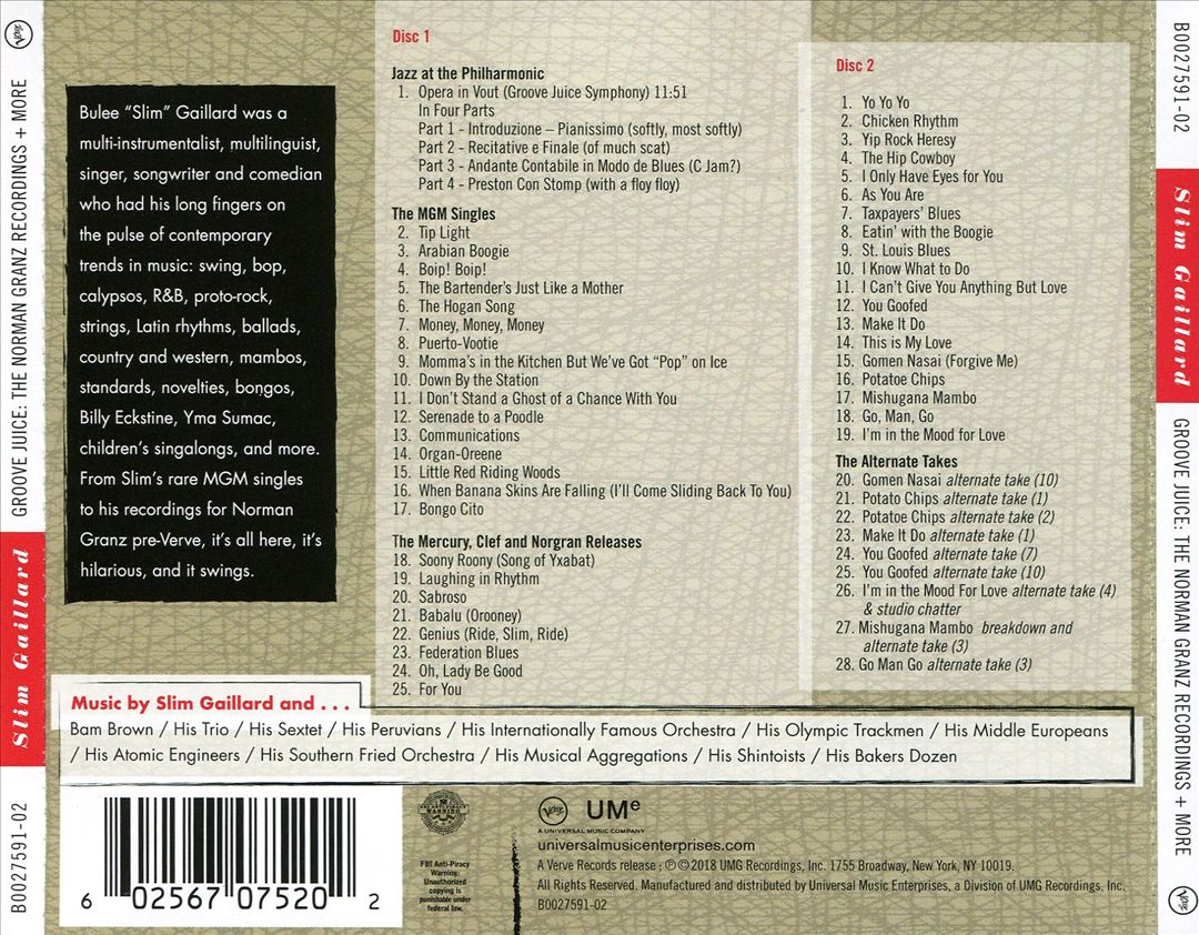 Groove Juice: The Norman Granz Recordings cover art