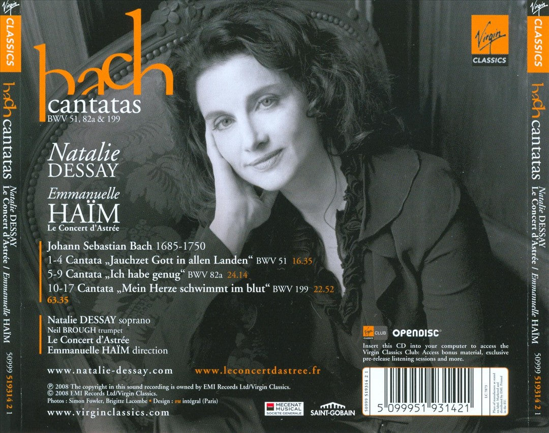 Bach: Cantatas, BWV 51, 82a, 199 cover art