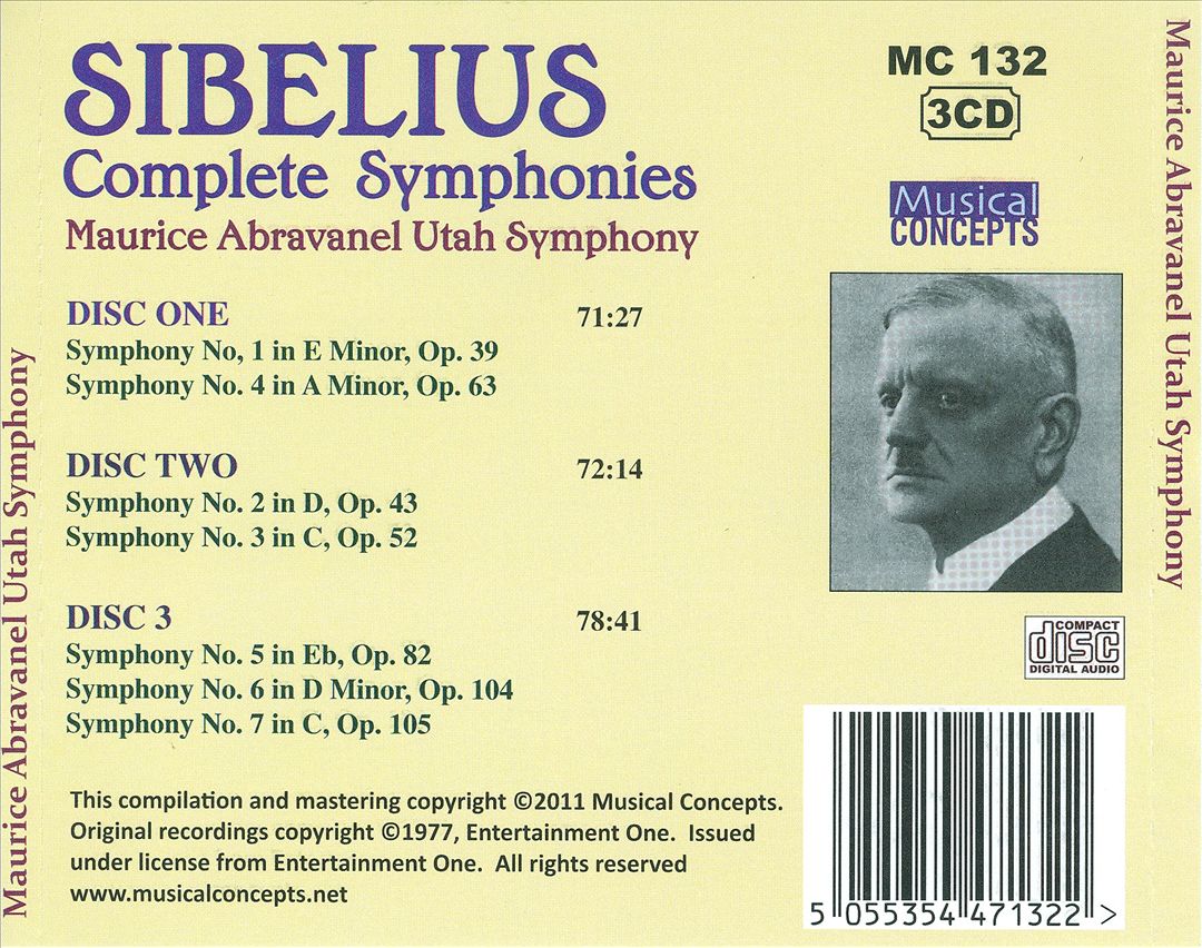 Sibelius: Complete Symphonies cover art