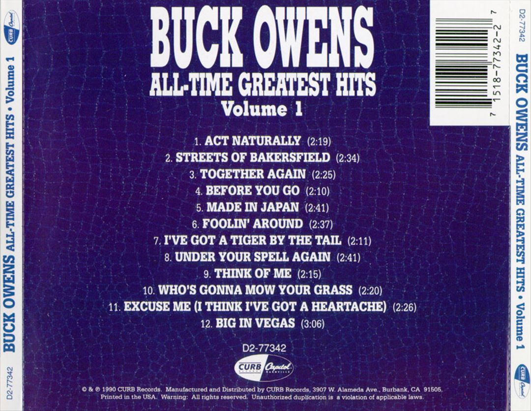 All-Time Greatest Hits, Vol. 1 cover art