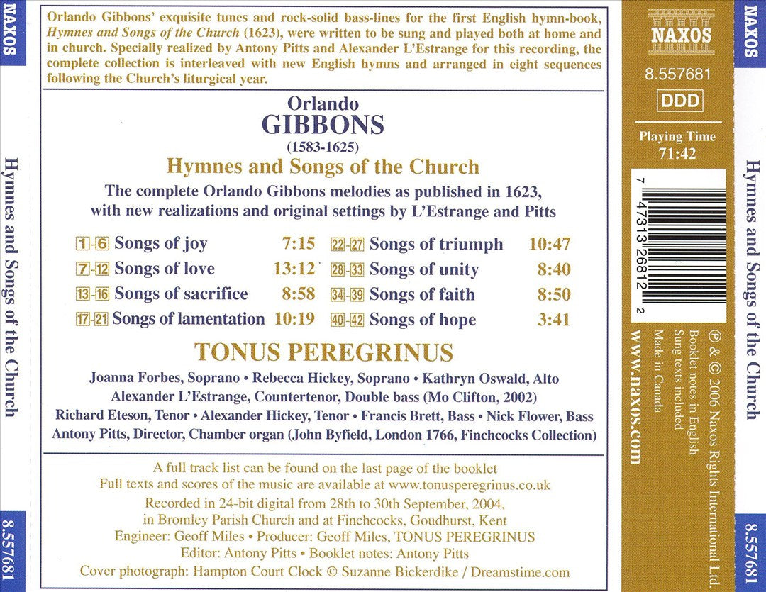 Orlando Gibbons: Hymns and Songs of the Church cover art