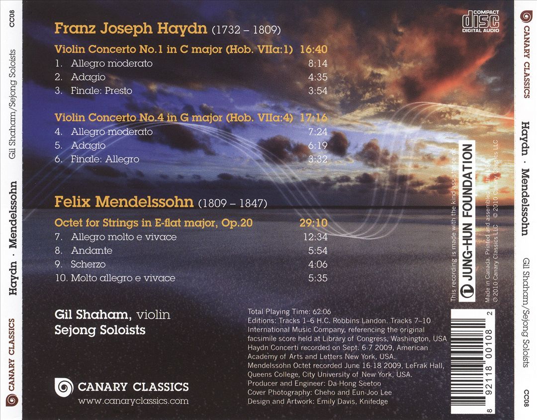 Haydn: Violin Concertos; Mendelssohn: Octet cover art