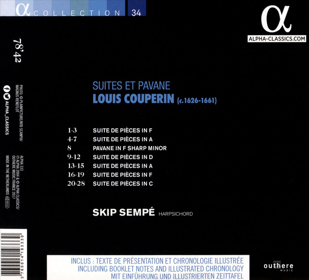 Louis Couperin: Suites et Pavane cover art