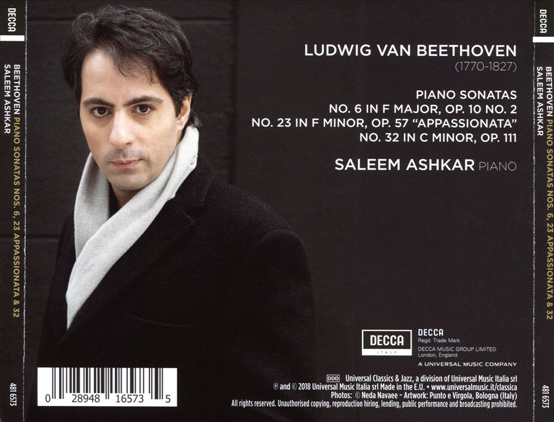 Beethoven: Piano Sonatas Nos. 6, 23 Appassionata & 32 cover art