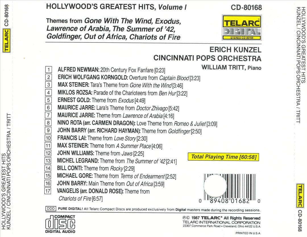 Hollywood's Greatest Hits, Vol. 1 cover art