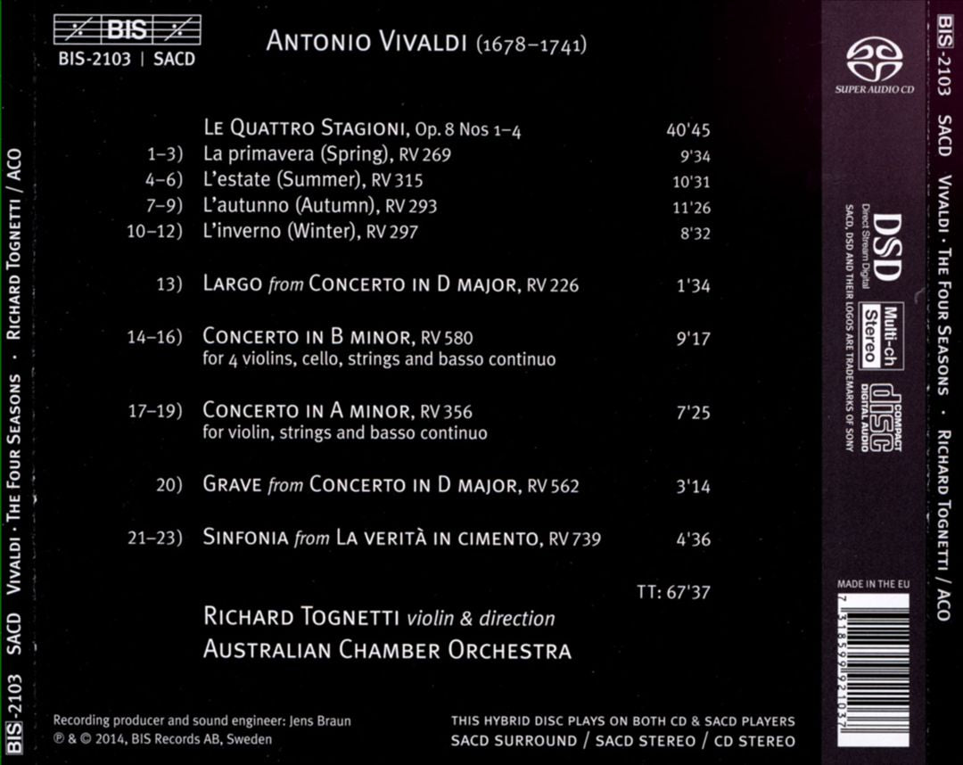 Vivaldi: The 4 Seasons cover art