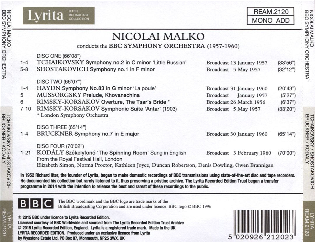 Nicolai Maiko conducts the BBC Symphony Orchestra, 1957-1960 cover art