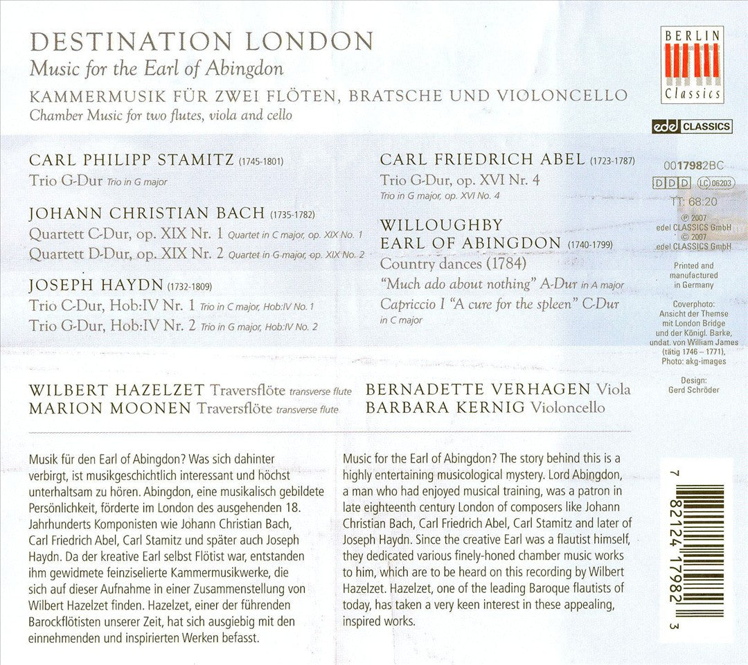 Destination London: Music for the Earl of Abingdon cover art