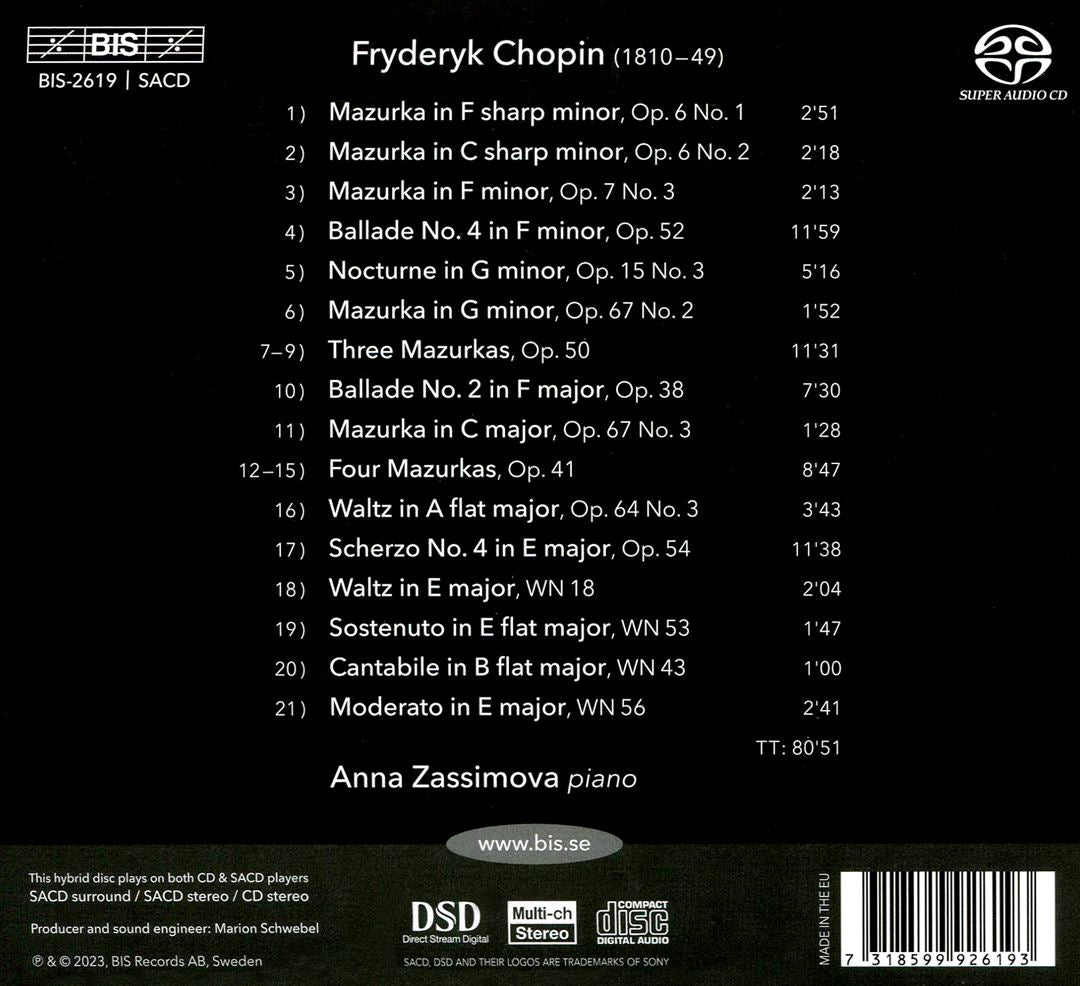 Fryderyk Chopin: Ballades Nos. 2 & 4; Scherzo No. 4; Mazurkas & Waltzes cover art
