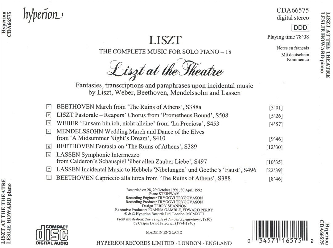 Liszt at the Theatre cover art