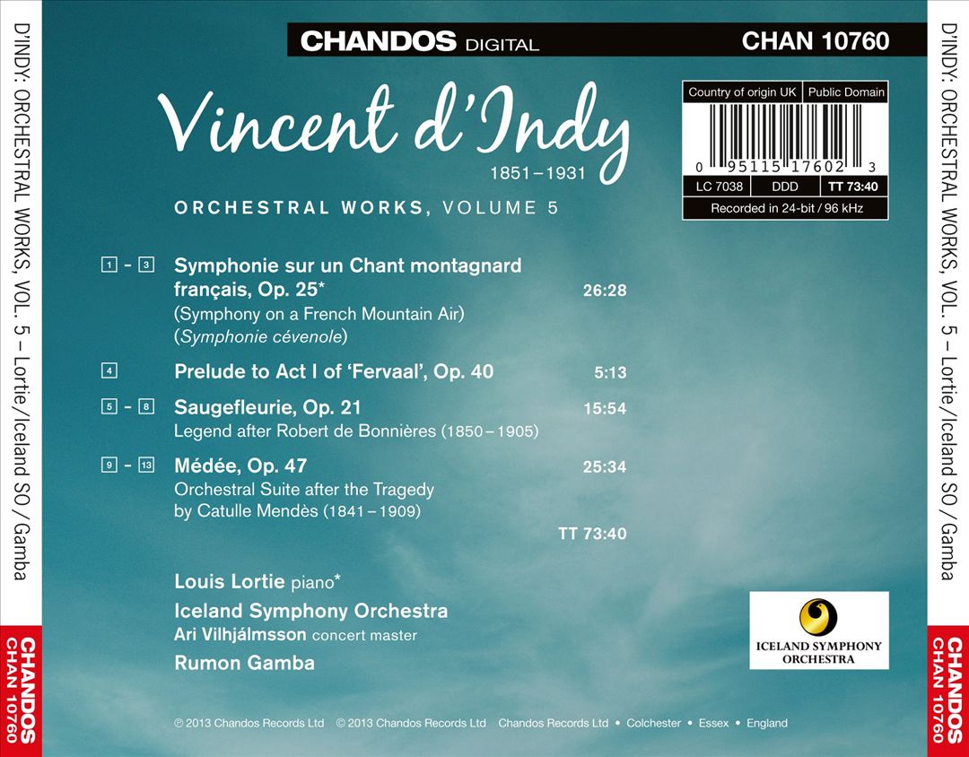 Vincent d'Indy: Orchestral Works, Vol. 5 cover art