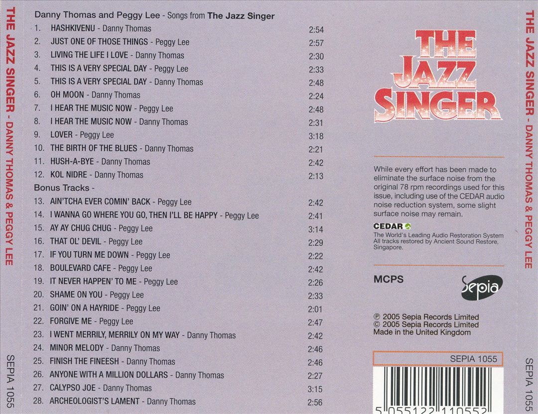 Sing Songs from the Jazz Singer cover art