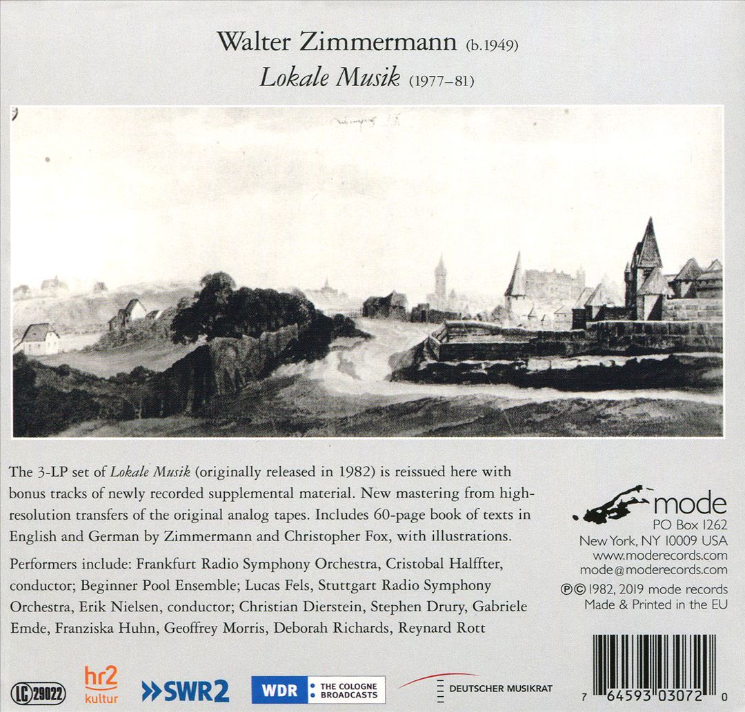 Walter Zimmermann: Lokale Musik cover art
