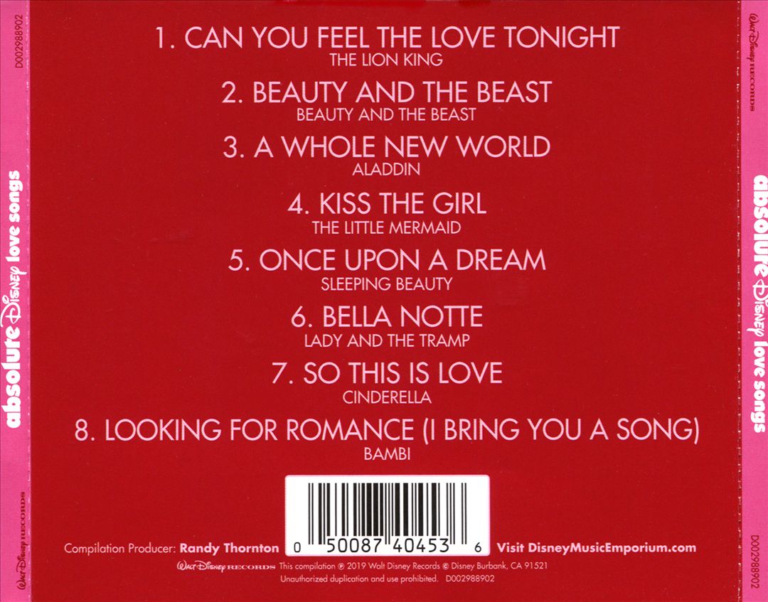 Absolute Disney: Love Songs cover art