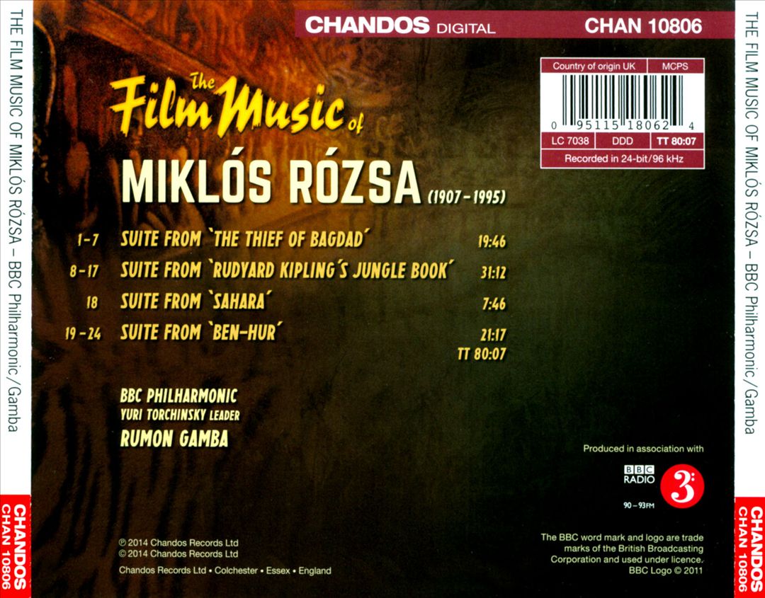 Film Music of Miklos Rozsa cover art