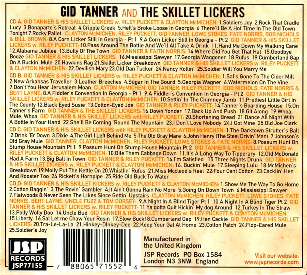Gid Tanner & the Skillet Lickers cover art