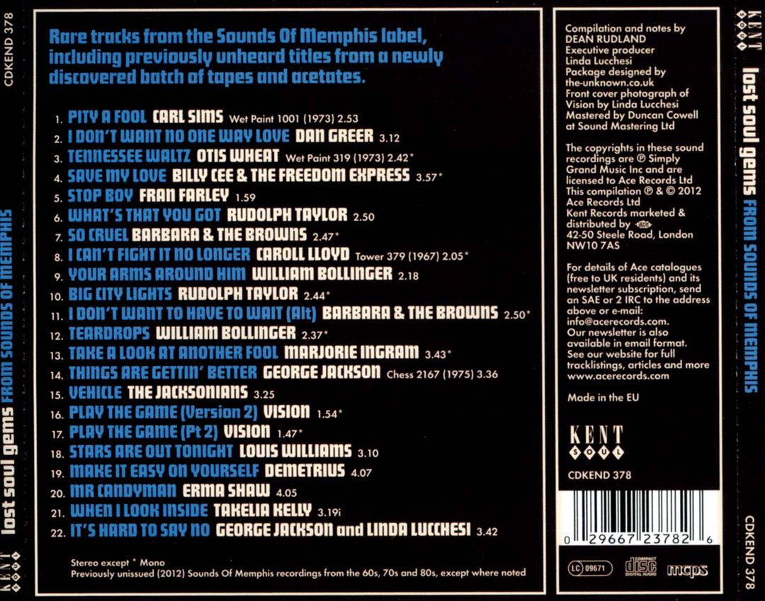 Lost Soul Gems from Sounds of Memphis cover art