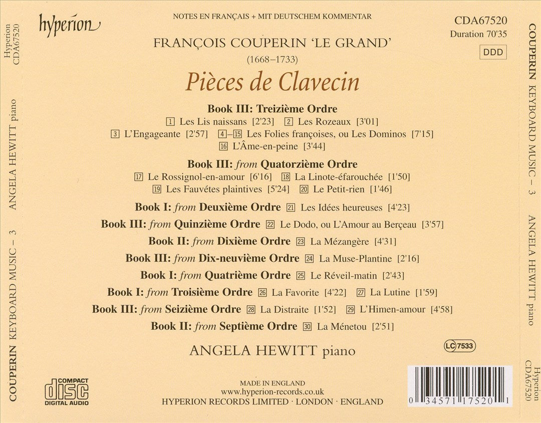 François Couperin: Keyboard Music, Vol. 3 cover art
