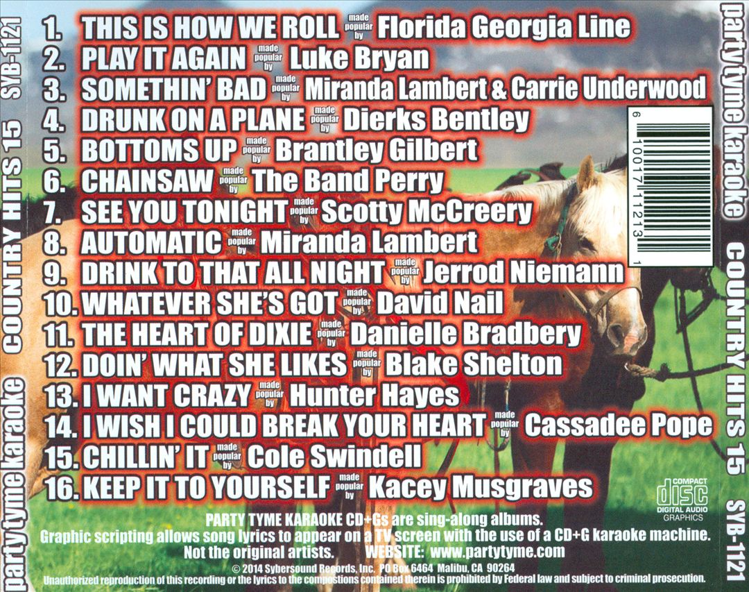 Party Tyme Karaoke: Country Hits, Vol. 15 cover art