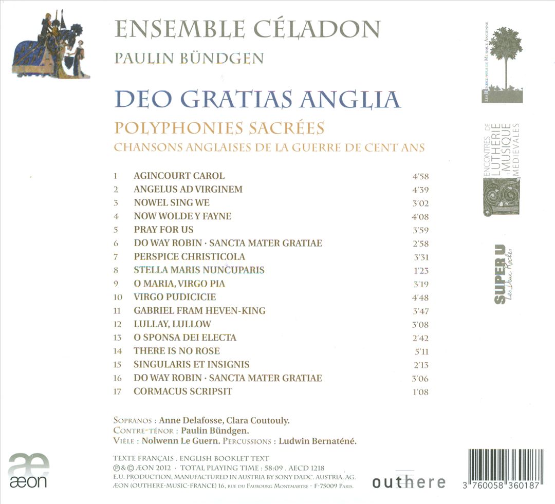 Deo gratias anglia: Polyphonies Sacrées cover art