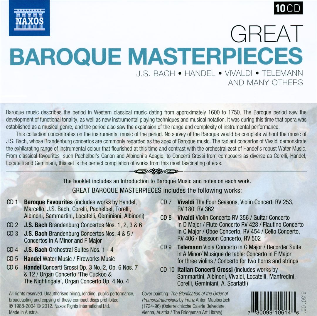 Great Baroque Masterpieces cover art