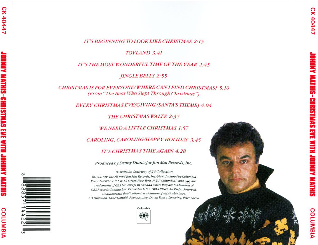 Christmas Eve with Johnny Mathis cover art