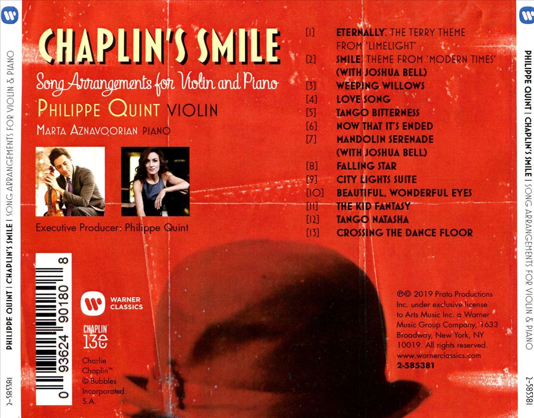Chaplin's Smile: Song Arrangements for Violin & Piano cover art