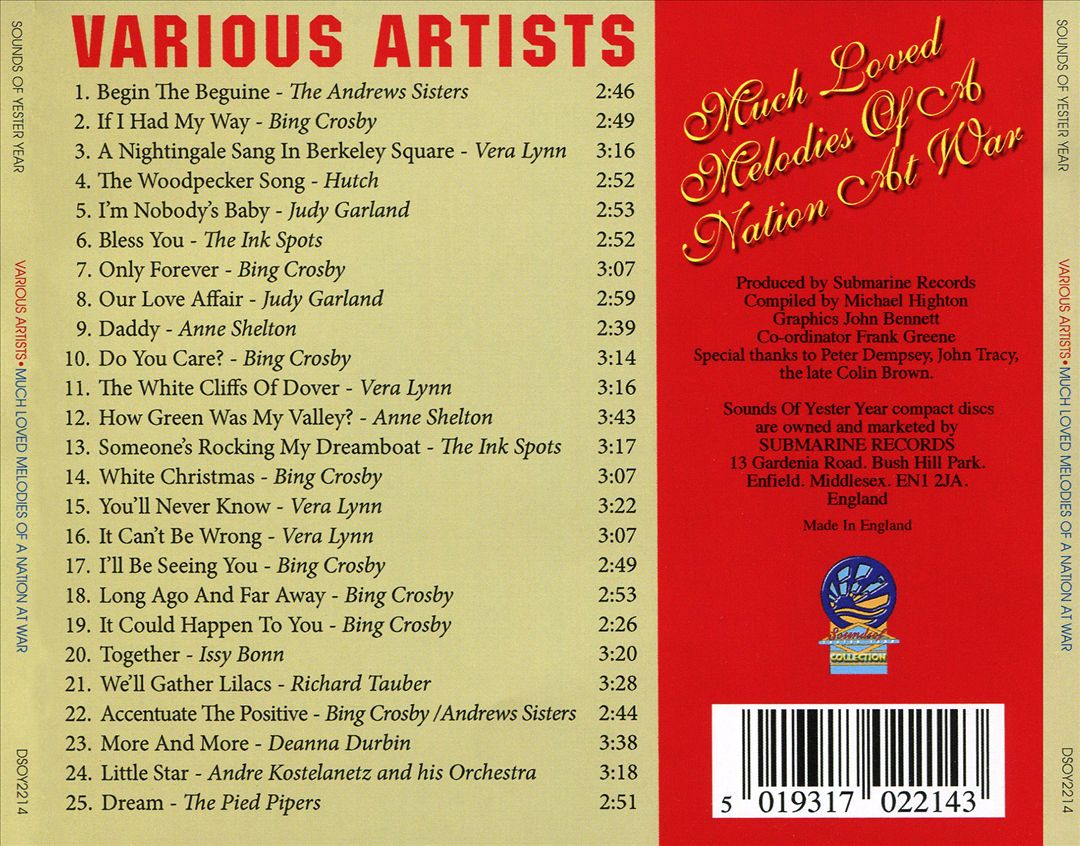 Much-Loved Melodies of a Nation at War cover art
